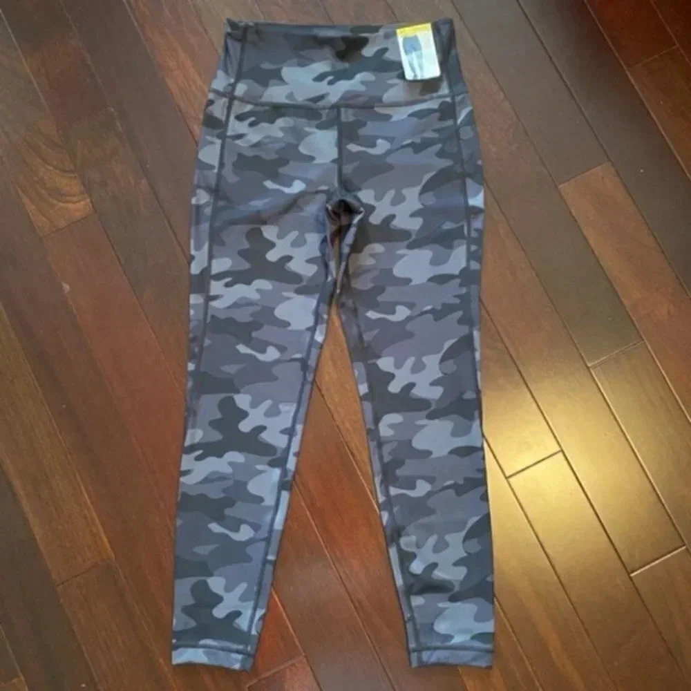 Lolë Activewear Workout Leggings Gym Grey Black Camouflage Print  Small NWT - Picture 5 of 12